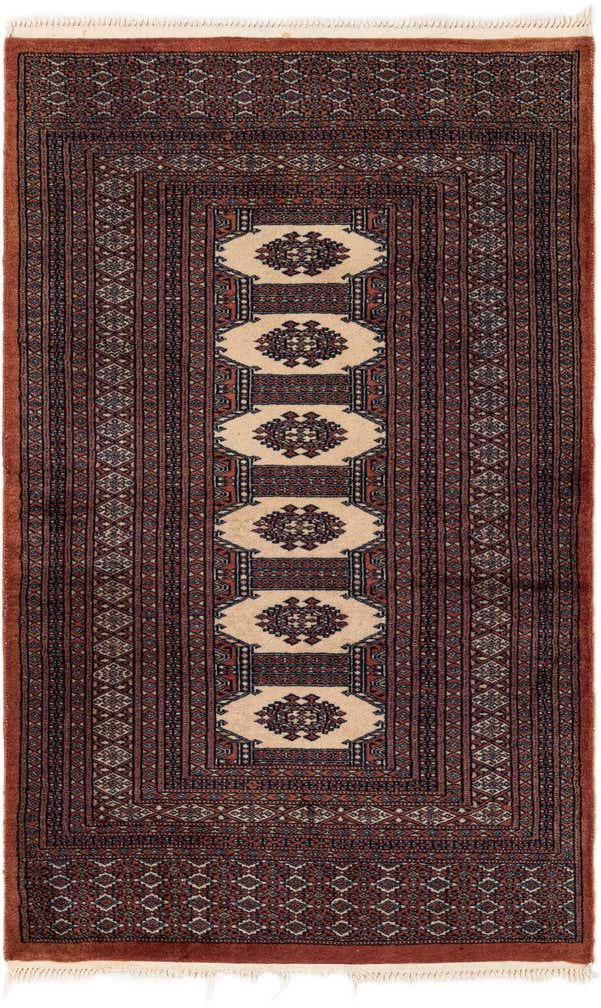 3' x 4' 10 Hand Knotted Bokhara Oriental Wool Rug