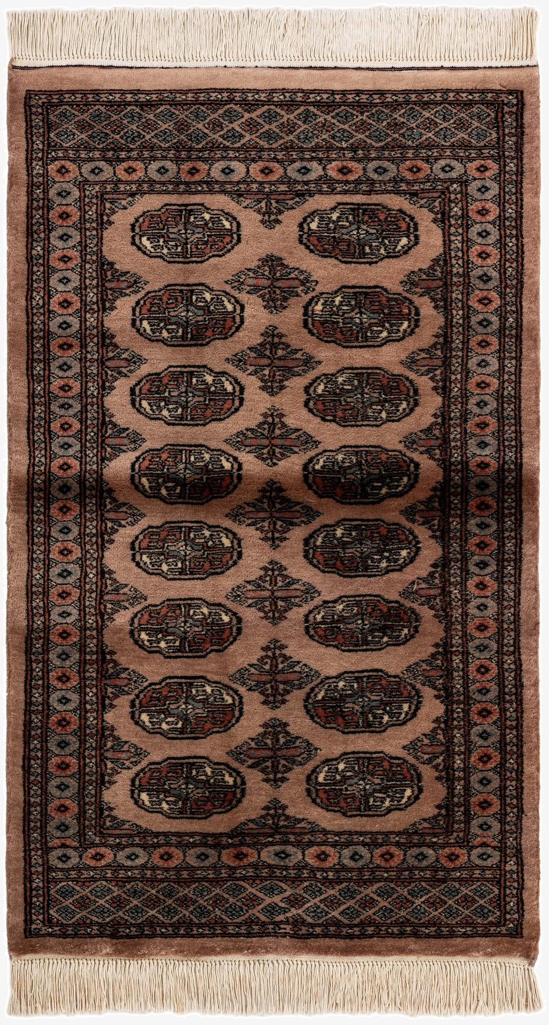 3' 2 x 5' 1  Hand Knotted Bokhara Oriental Wool Rug