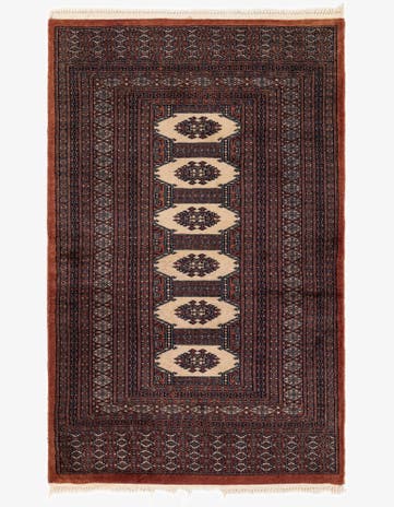 3' x 4' 10 Hand Knotted Bokhara Oriental Wool Rug