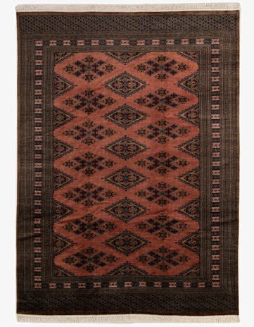 7' 4 x 10' 3 Hand Knotted Bokhara Oriental Wool Rug