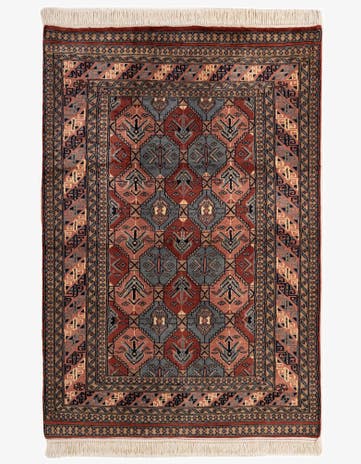 4' 3 x 6' Hand Knotted Bokhara Oriental Wool Rug