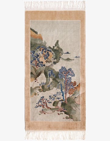 2' x 4' China Silk Rug