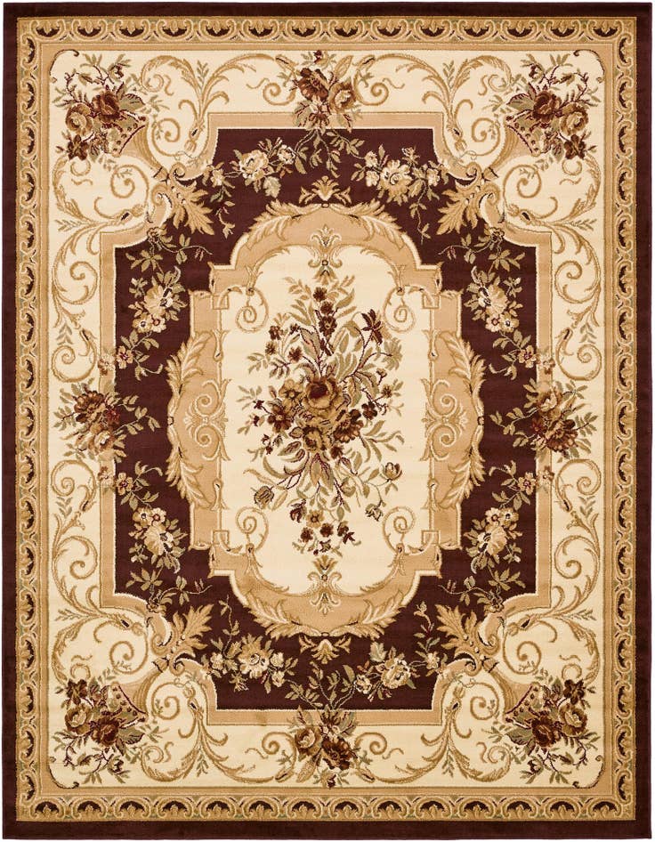 Detail image of 7' 10 x 10' Classic Aubusson Rug