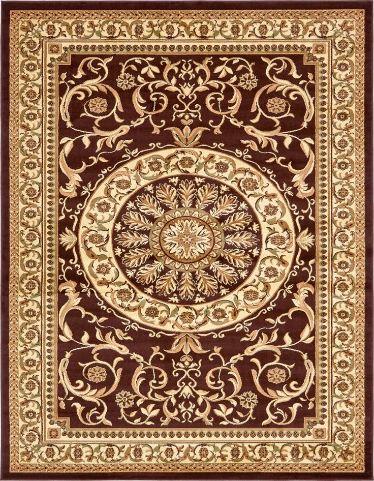 Detail image of 7' 10 x 11' Classic Aubusson Rug