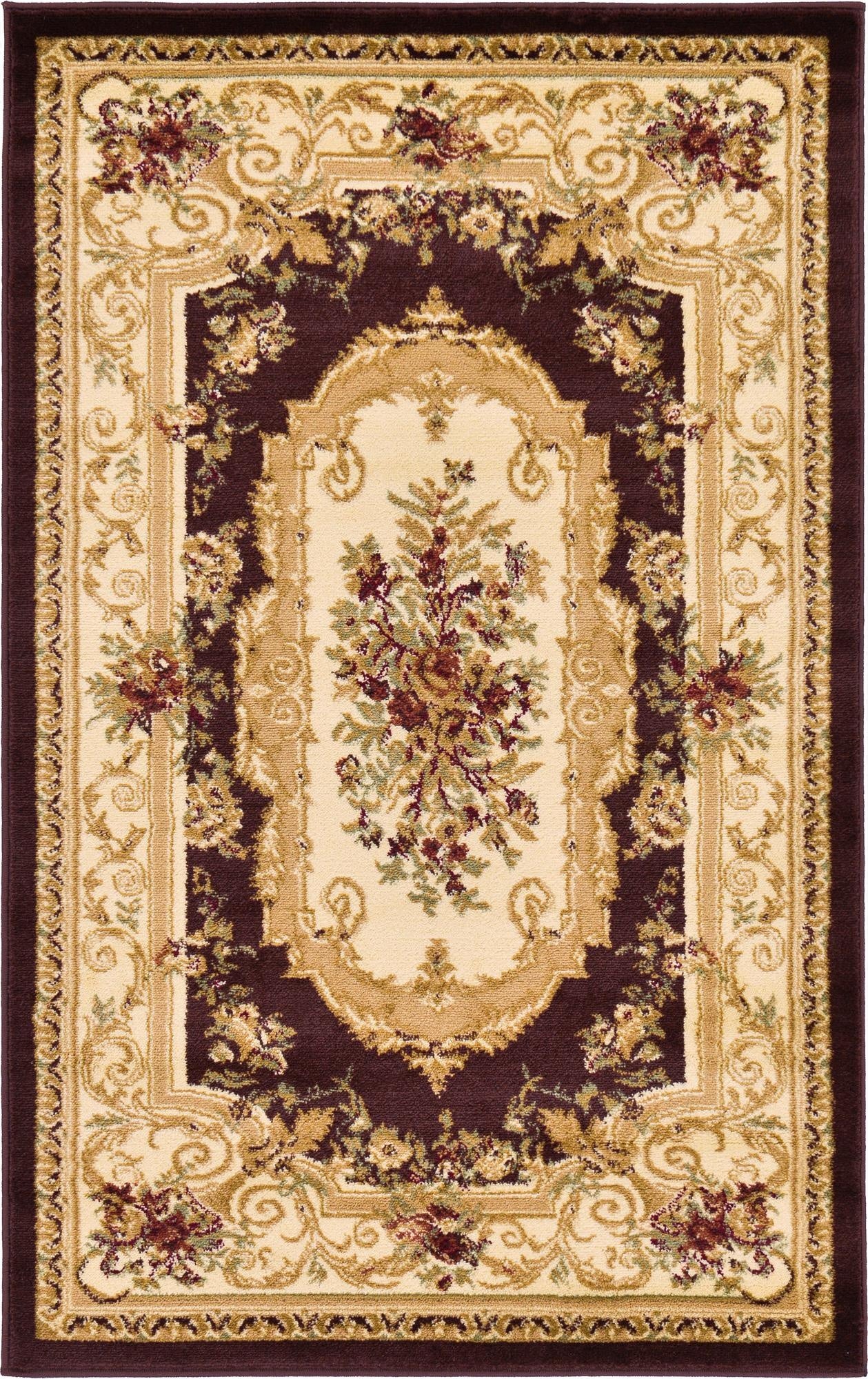 3' x 5' 3 Classic Aubusson Rug