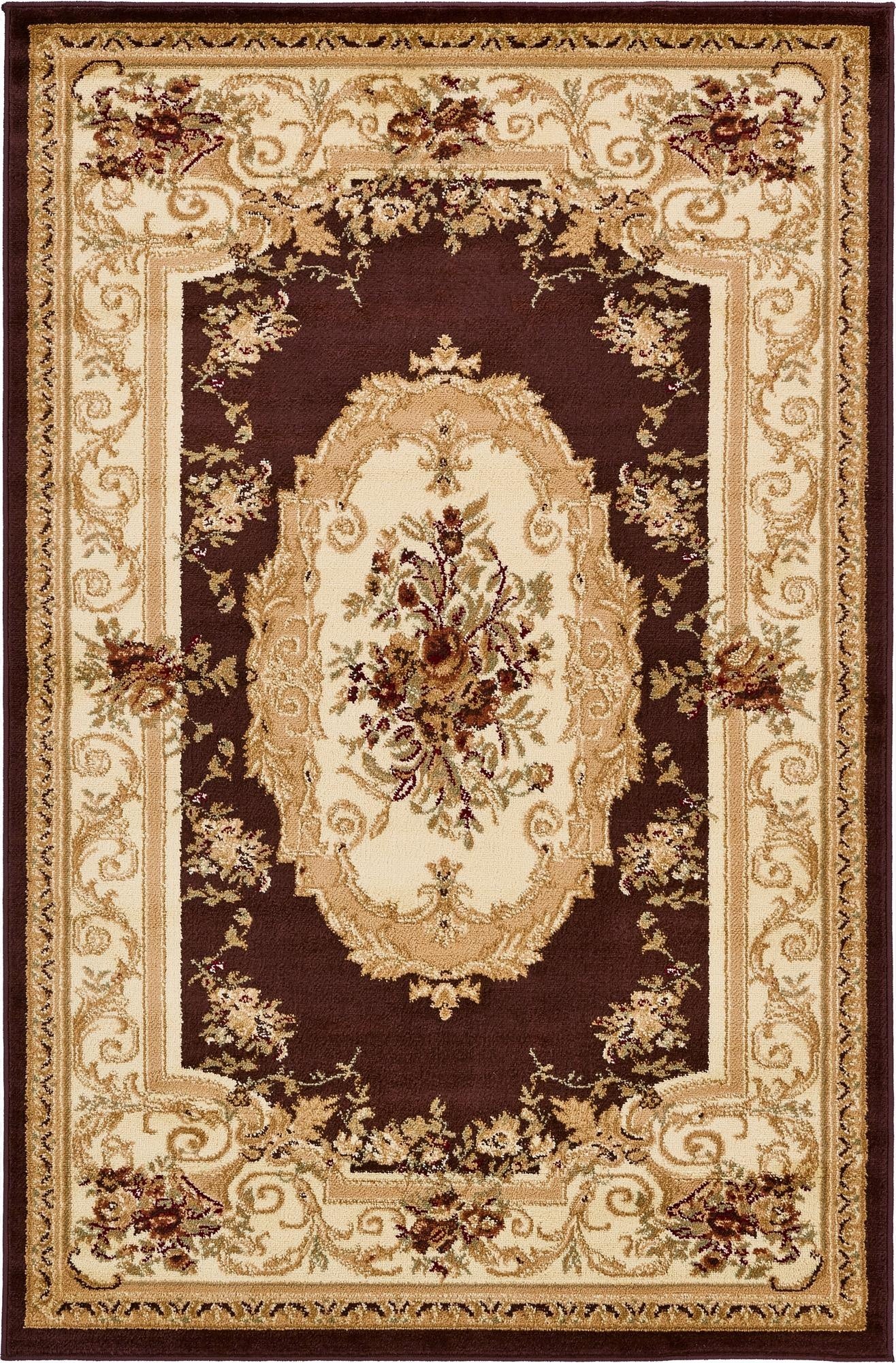 Primary image 4' x 6' Classic Aubusson Rug