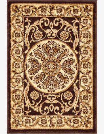 Brown Classic Aubusson Rug
