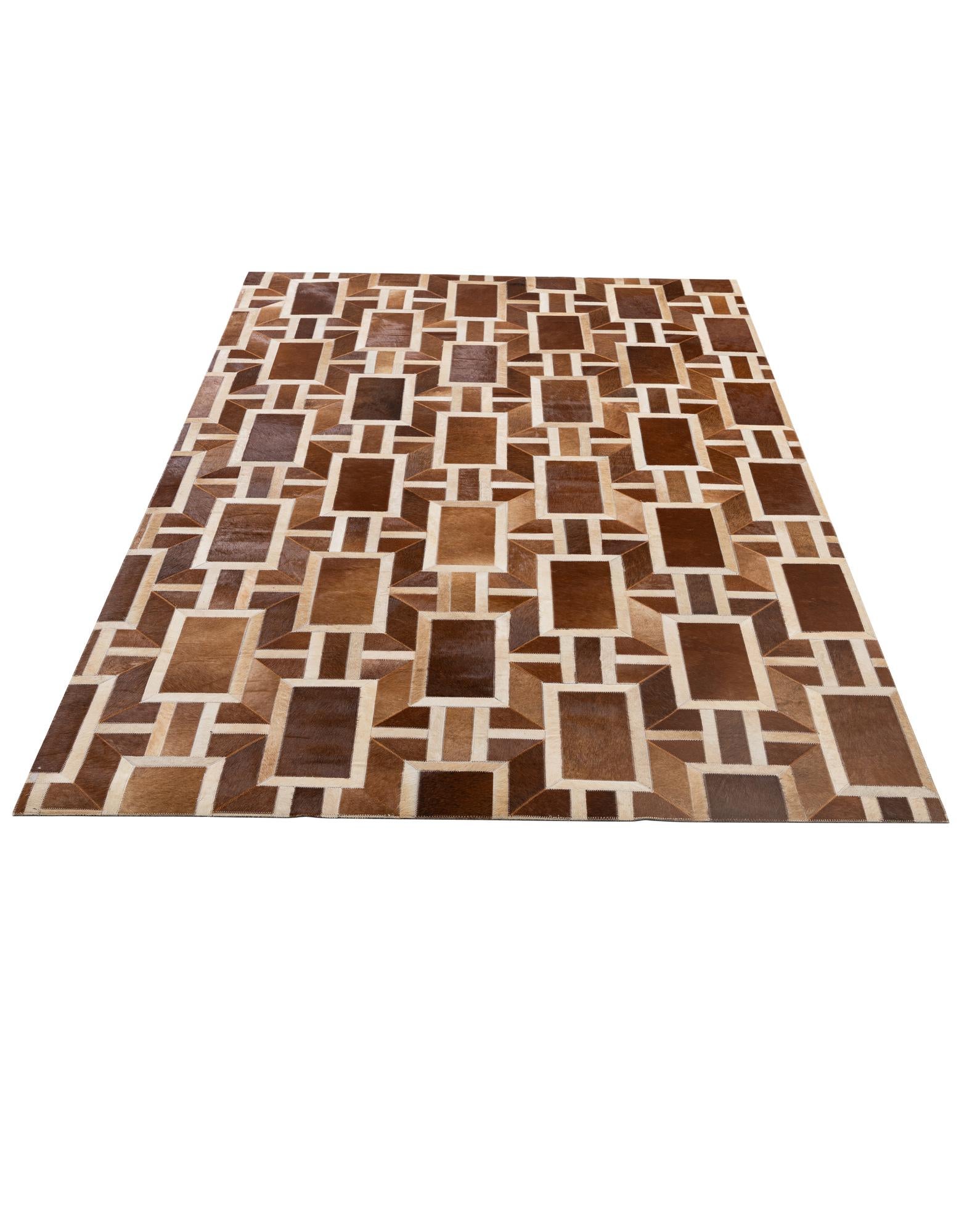 5' 1 x 8' 2 Cowhide - Patchwork Rug