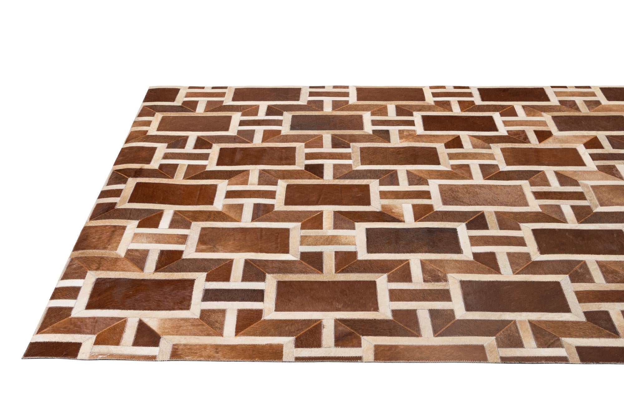 5' 1 x 8' 2 Cowhide - Patchwork Rug