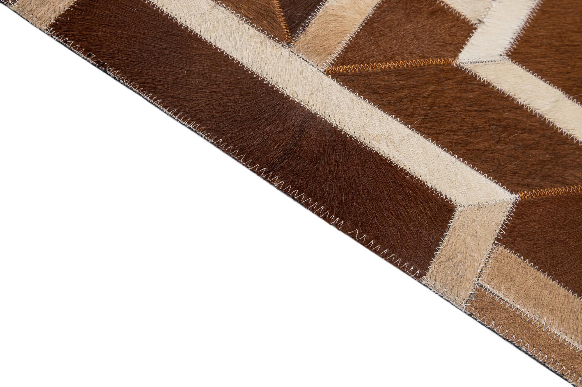 5' 1 x 8' 2 Cowhide - Patchwork Rug