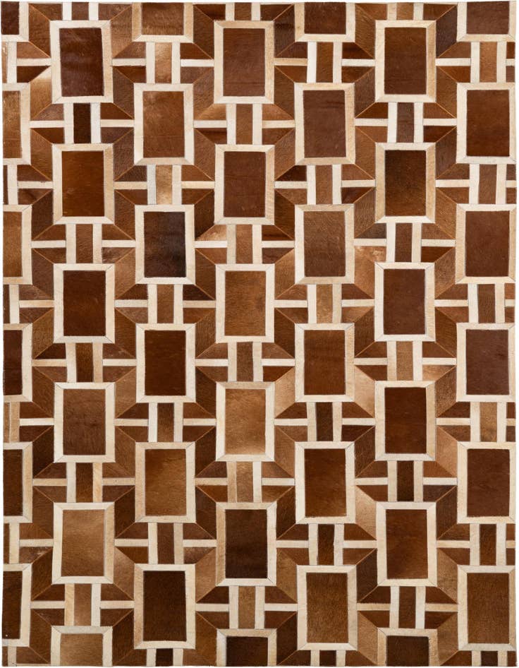 Detail image of 5' 1 x 8' 2 Cowhide - Patchwork Rug