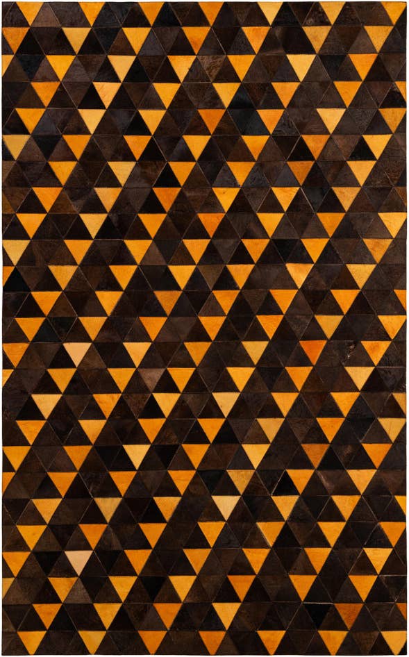 Detail image of 5' 1 x 8' 1 Cowhide - Patchwork Rug