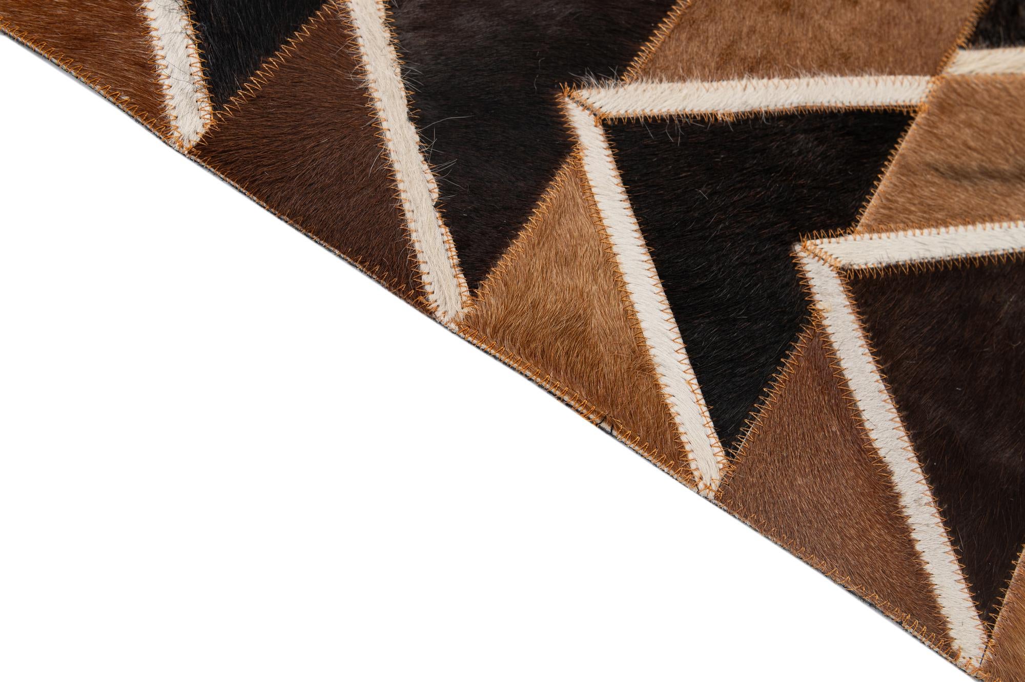5' 1 x 8' Cowhide - Patchwork Rug