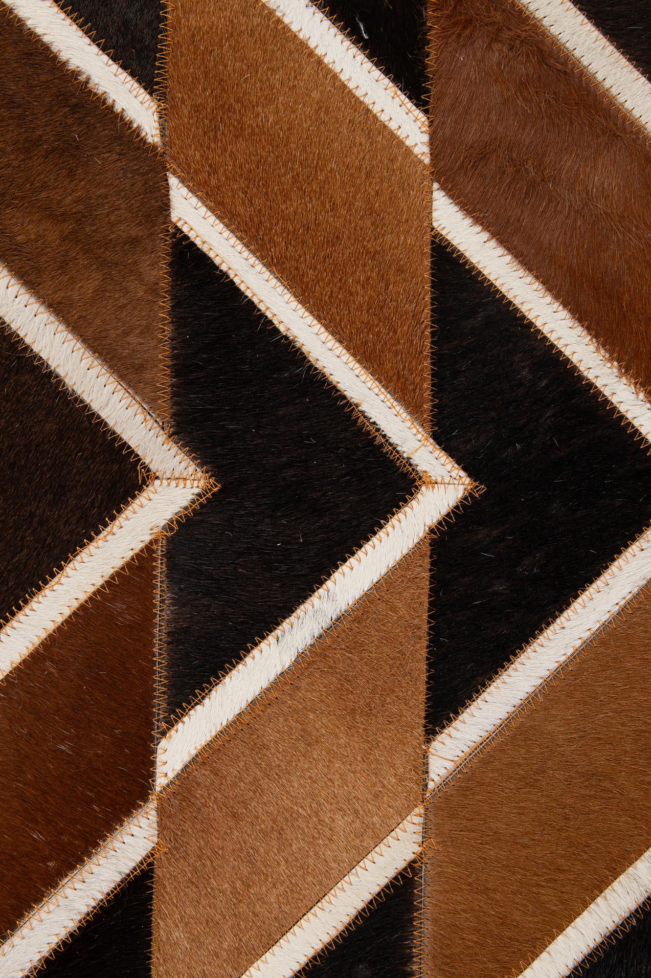 5' 1 x 8' Cowhide - Patchwork Rug