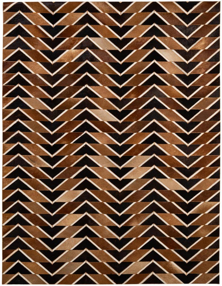 Detail image of 5' 1 x 8' Cowhide - Patchwork Rug