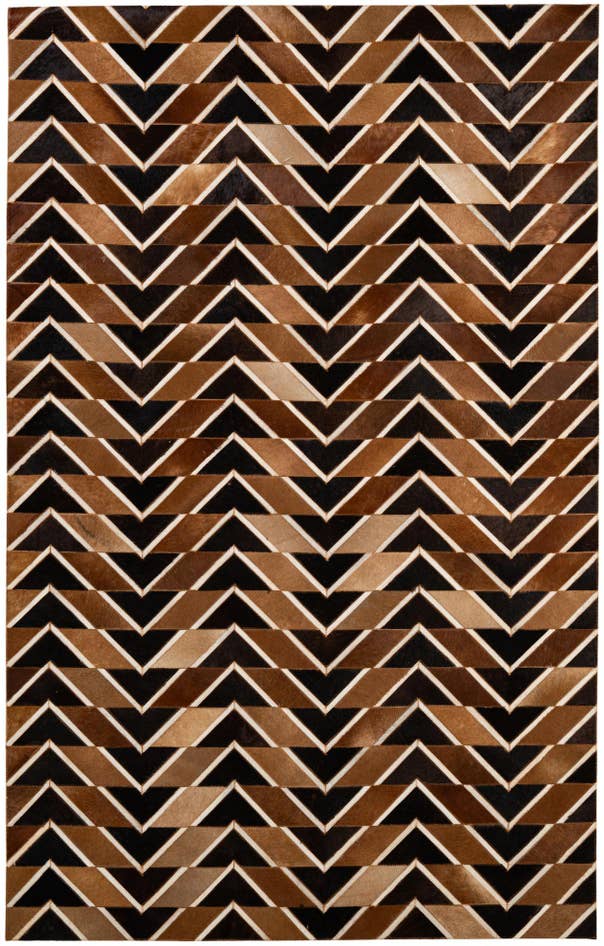 Detail image of 5' 1 x 8' Cowhide - Patchwork Rug