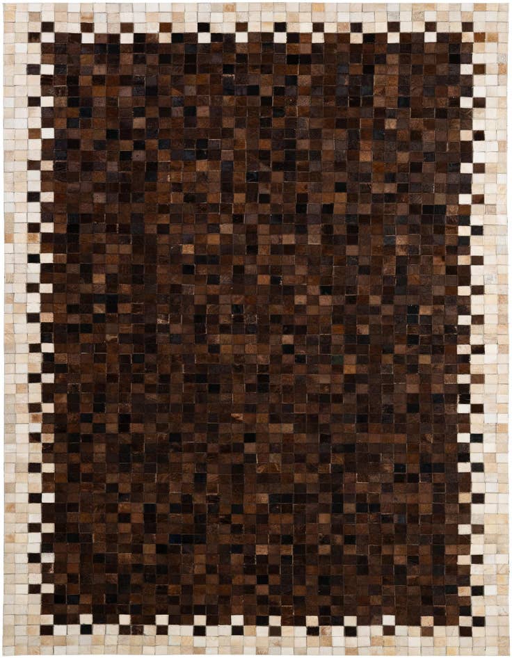 Detail image of 5' 1 x 8' 1 Cowhide - Patchwork Rug