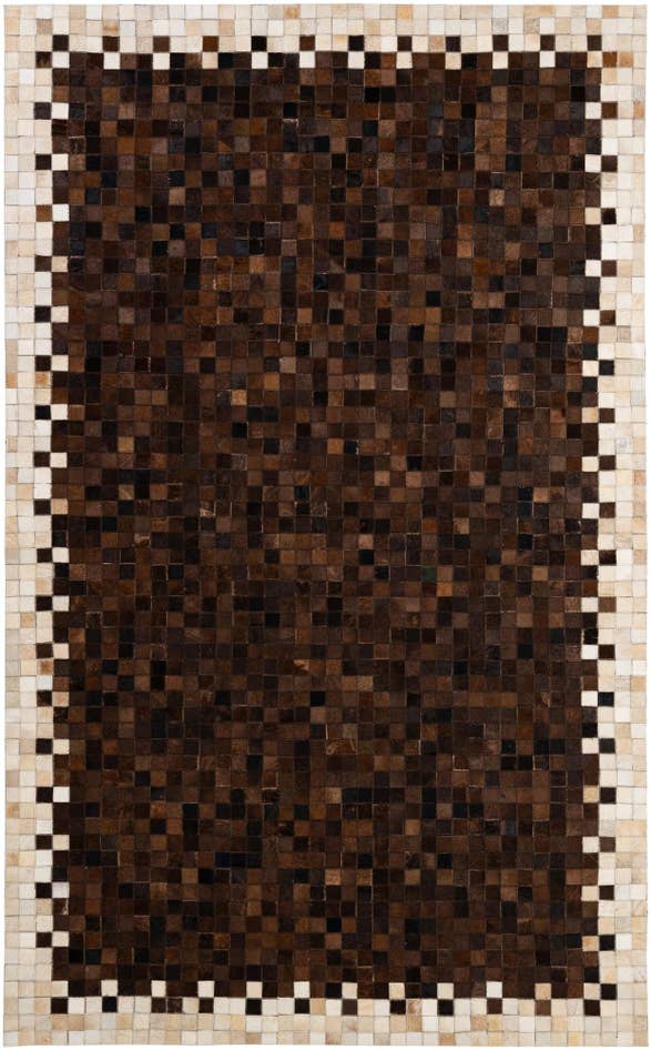 Detail image of 5' 1 x 8' 1 Cowhide - Patchwork Rug