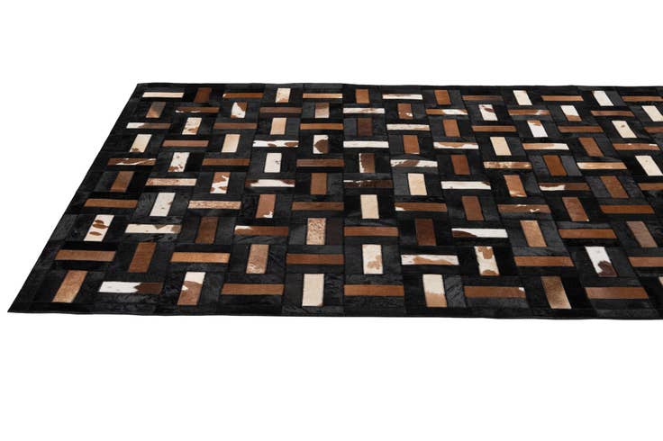 Detail image of 5' 3 x 8' 1 Cowhide - Patchwork Rug