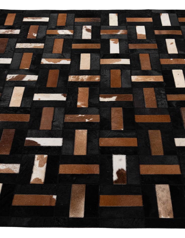 Detail image of 5' 3 x 8' 1 Cowhide - Patchwork Rug