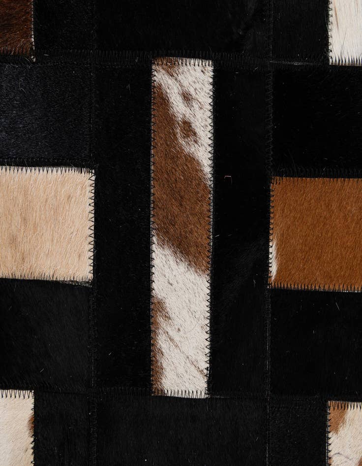Detail image of 5' 3 x 8' 1 Cowhide - Patchwork Rug