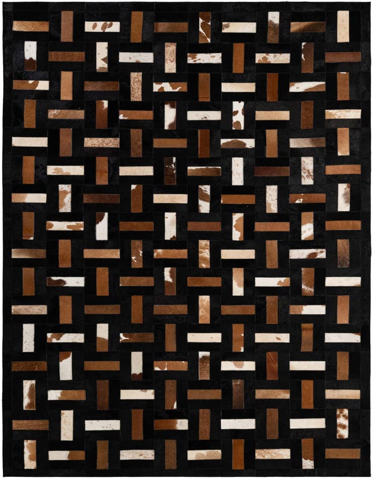 Detail image of 5' 3 x 8' 1 Cowhide - Patchwork Rug