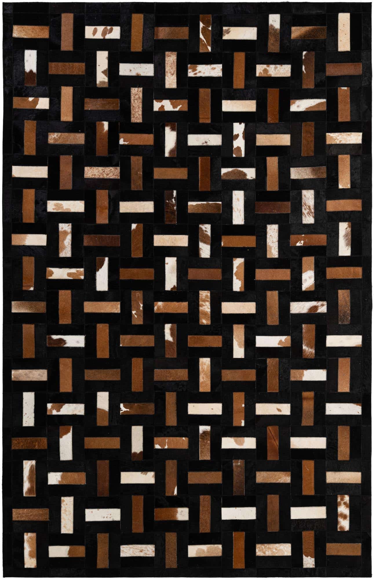 5' 3 x 8' 1 Cowhide - Patchwork Rug