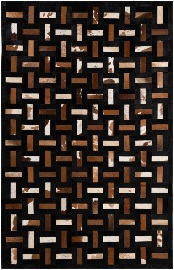 Detail image of 5' 3 x 8' 1 Cowhide - Patchwork Rug