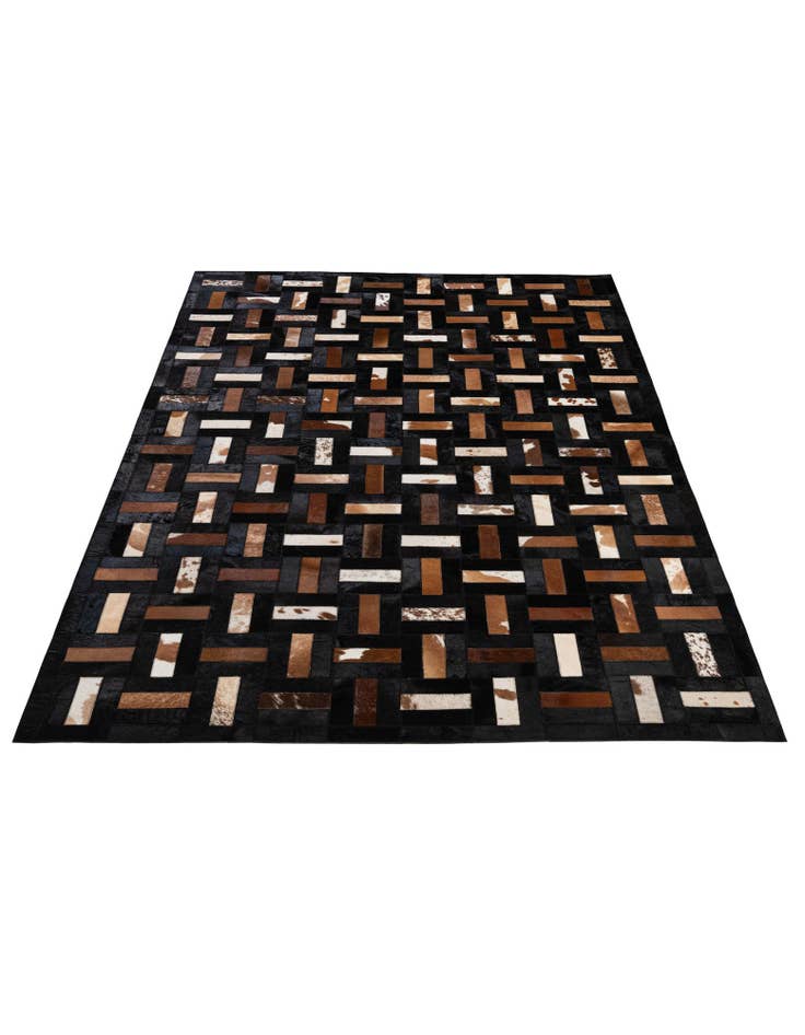Detail image of 5' 3 x 8' 1 Cowhide - Patchwork Rug