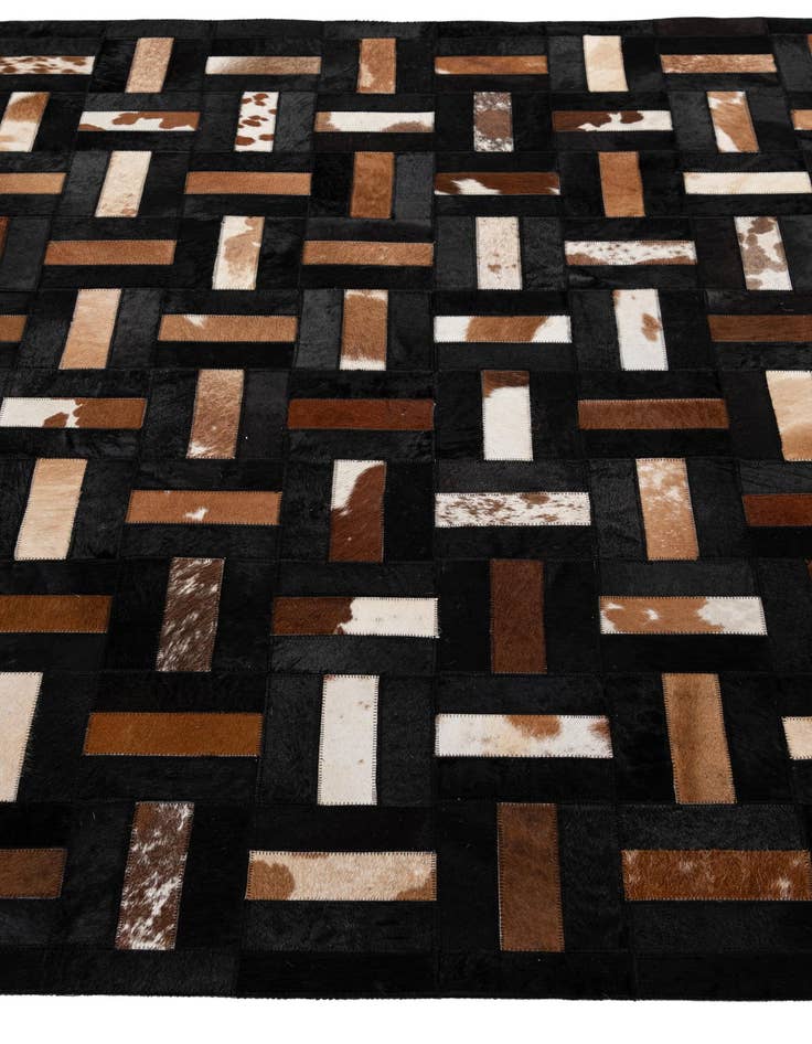 Detail image of 5' 3 x 8' 1 Cowhide - Patchwork Rug