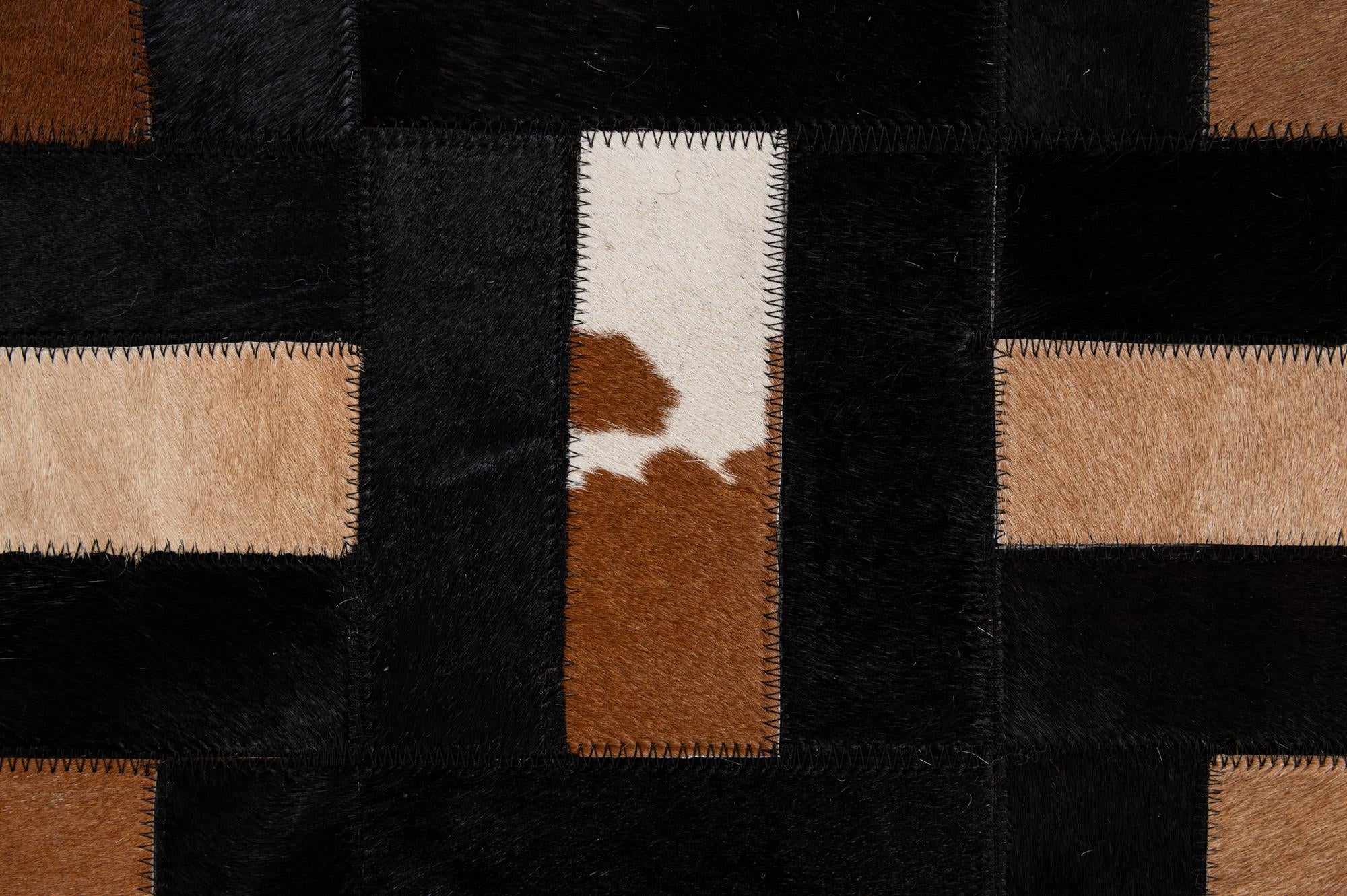 5' 3 x 8' 1 Cowhide - Patchwork Rug