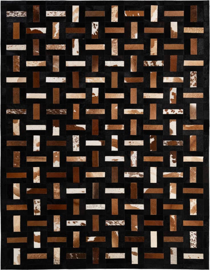 Detail image of 5' 3 x 8' 1 Cowhide - Patchwork Rug