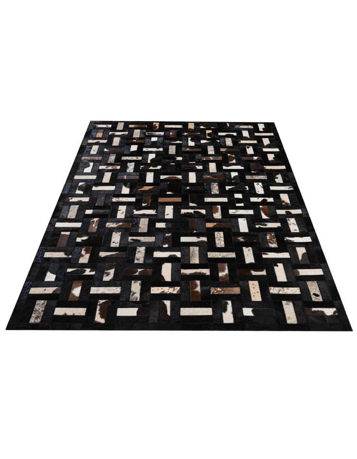 Detail image of 5' 2 x 8' Cowhide - Patchwork Rug