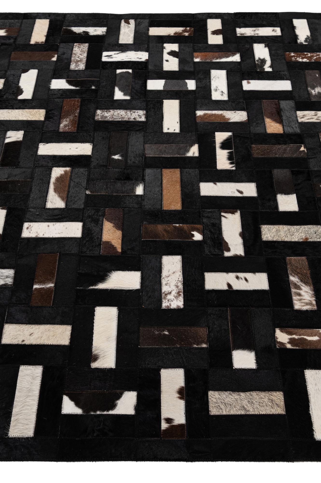 5' 2 x 8' Cowhide - Patchwork Rug