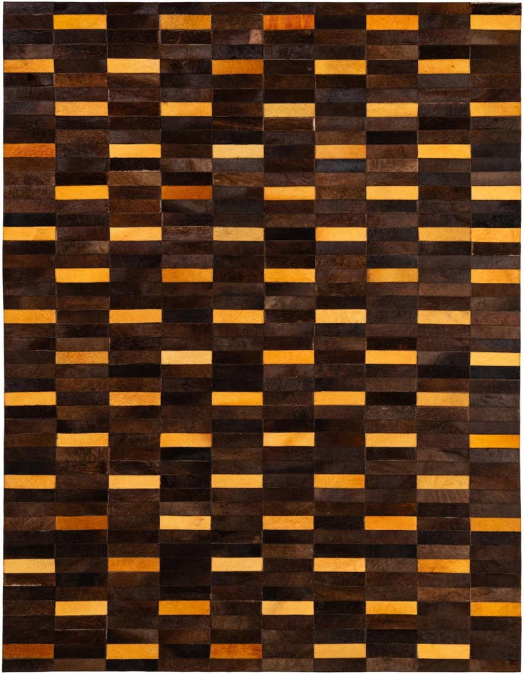 Detail image of 5' 1 x 8' Cowhide - Patchwork Rug