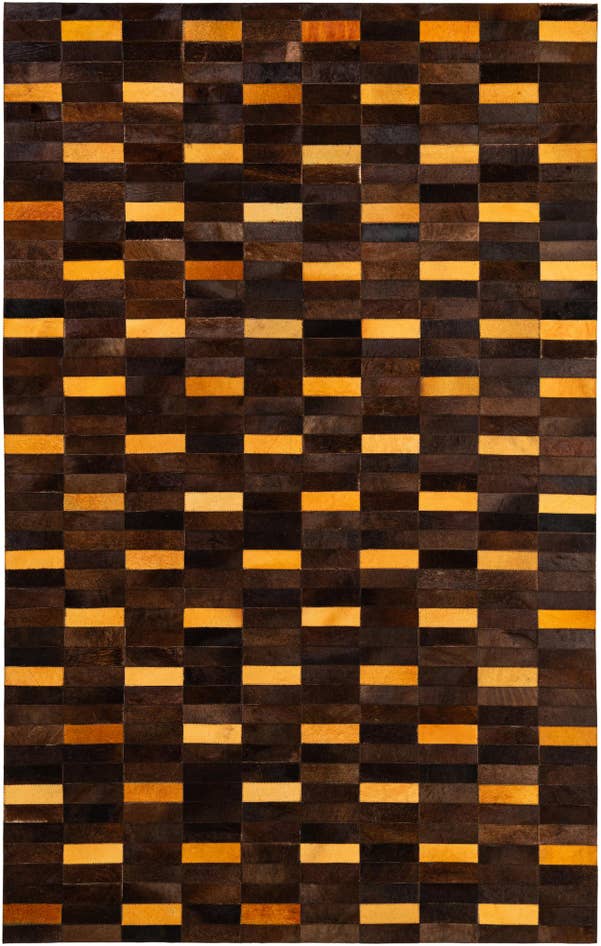 Detail image of 5' 1 x 8' Cowhide - Patchwork Rug