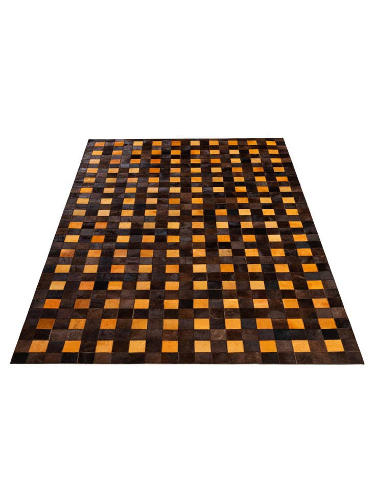 Detail image of 5' 2 x 8' 1 Cowhide - Patchwork Rug