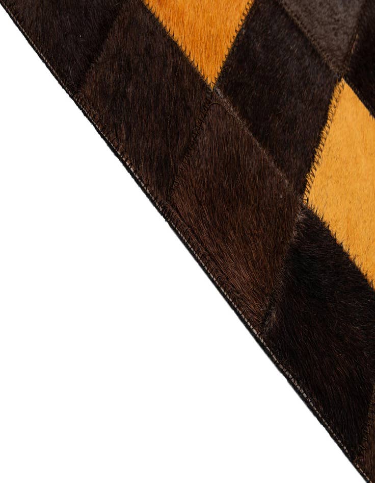 Detail image of 5' 2 x 8' 1 Cowhide - Patchwork Rug