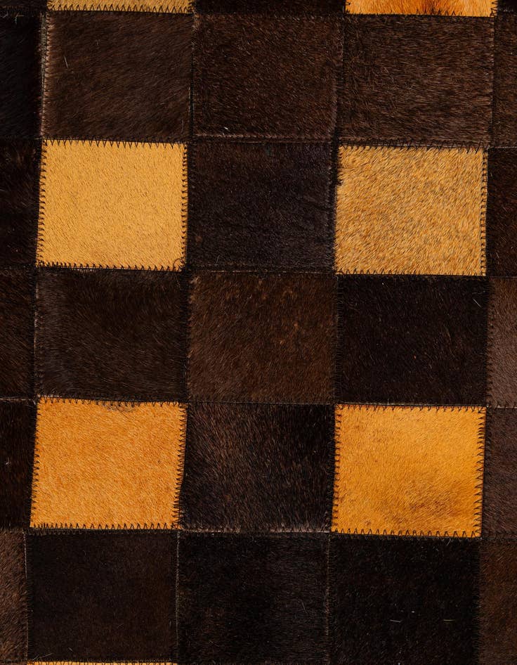Detail image of 5' 2 x 8' 1 Cowhide - Patchwork Rug
