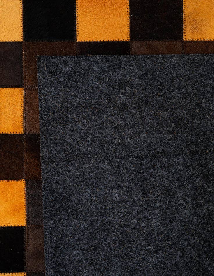 Detail image of 5' 2 x 8' 1 Cowhide - Patchwork Rug