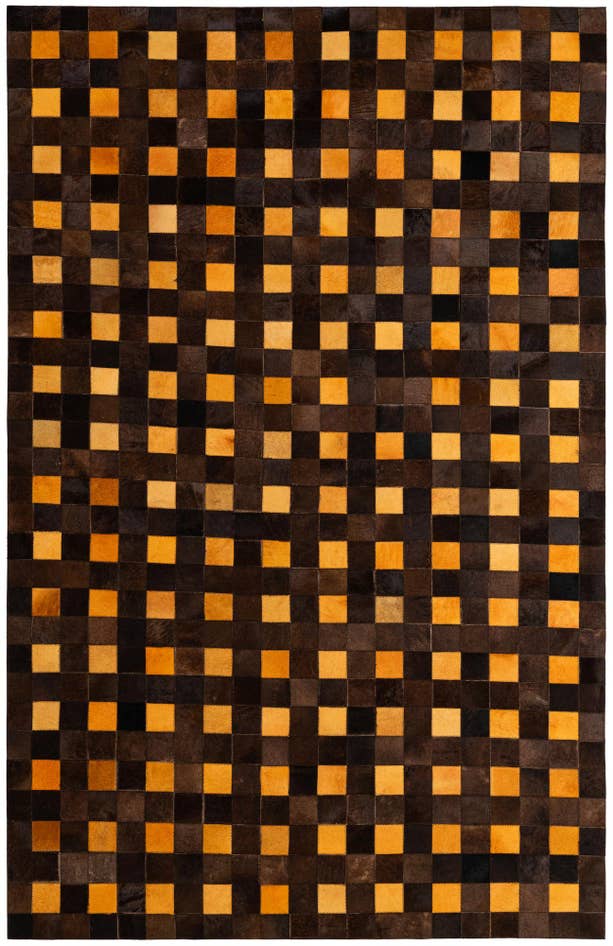Detail image of 5' 2 x 8' 1 Cowhide - Patchwork Rug
