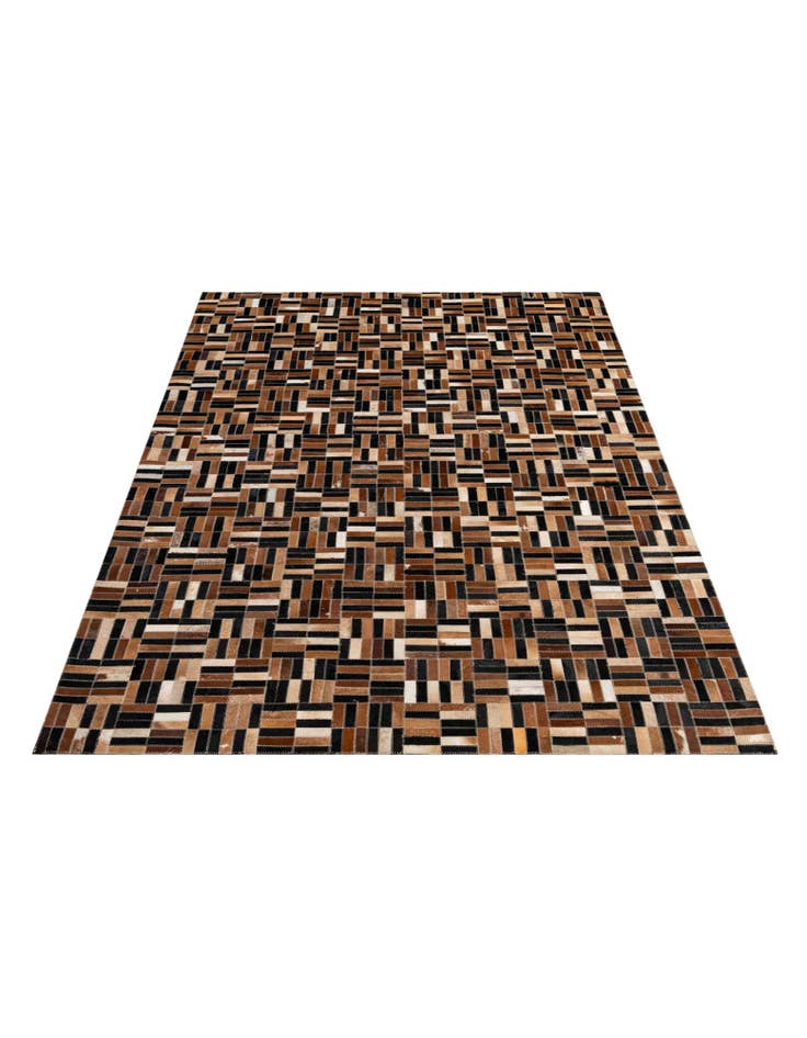 Detail image of 4' 11 x 8' 1 Cowhide - Patchwork Rug