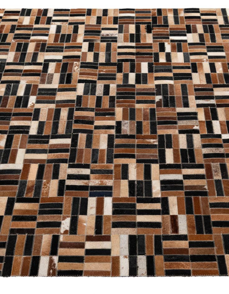 Detail image of 4' 11 x 8' 1 Cowhide - Patchwork Rug