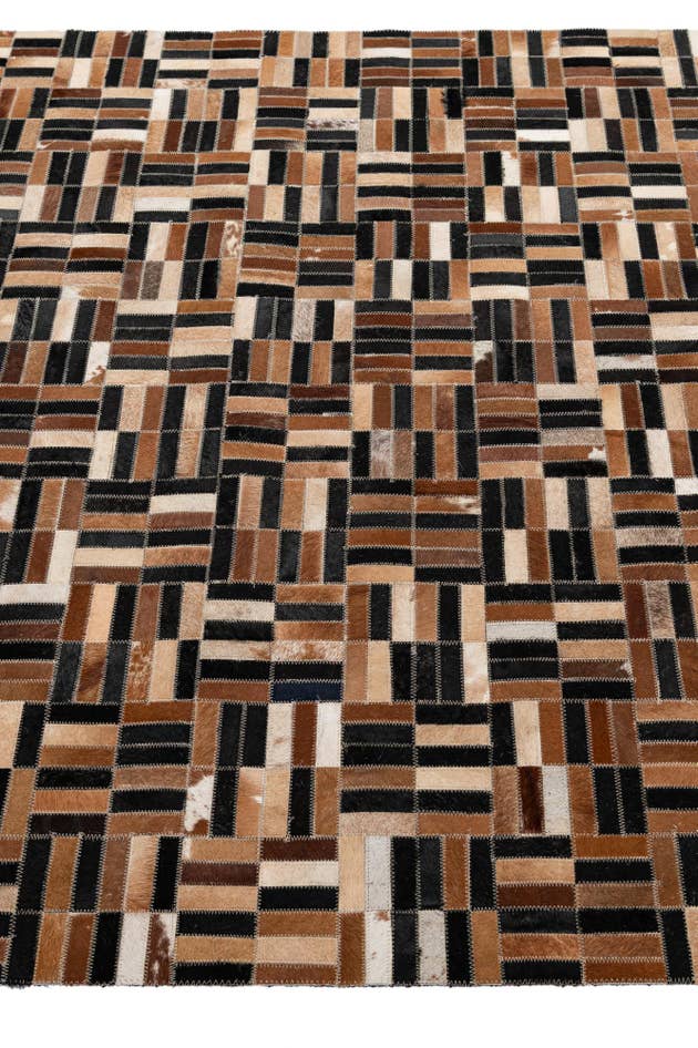 Detail image of 4' 11 x 8' 1 Cowhide - Patchwork Rug