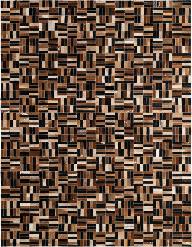 Detail image of 4' 11 x 8' 1 Cowhide - Patchwork Rug