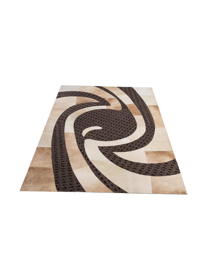 Detail image of 5' x 8' 1 Cowhide - Patchwork Rug