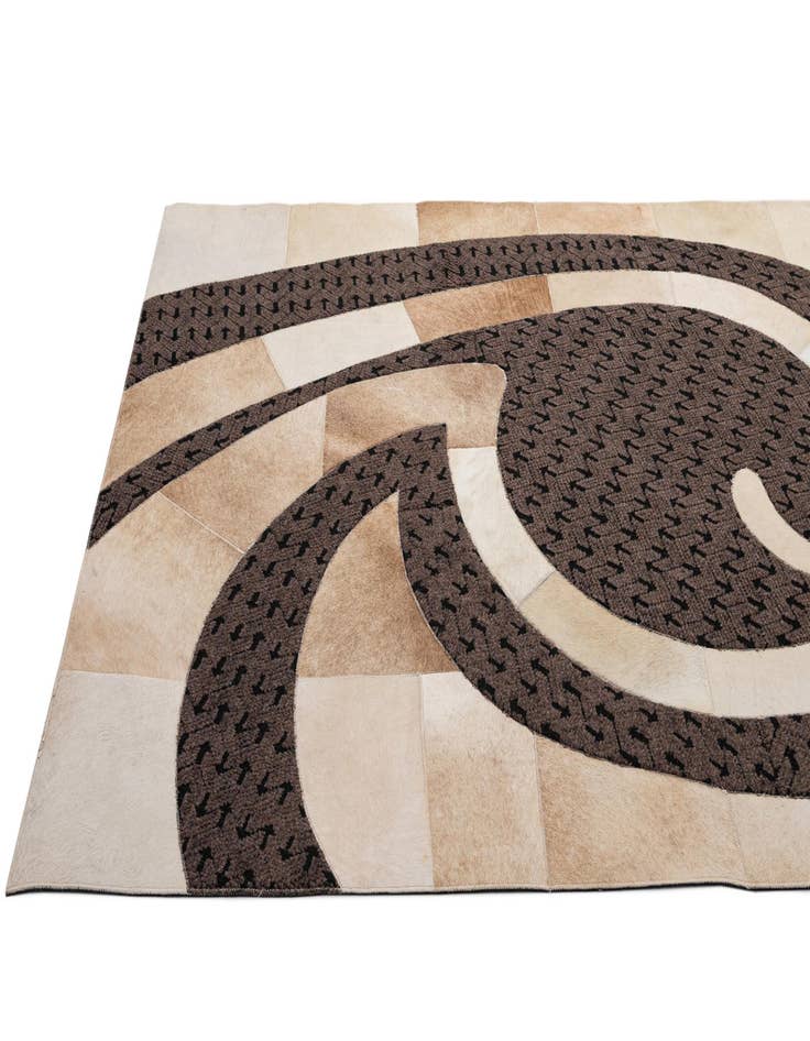 Detail image of 5' x 8' 1 Cowhide - Patchwork Rug