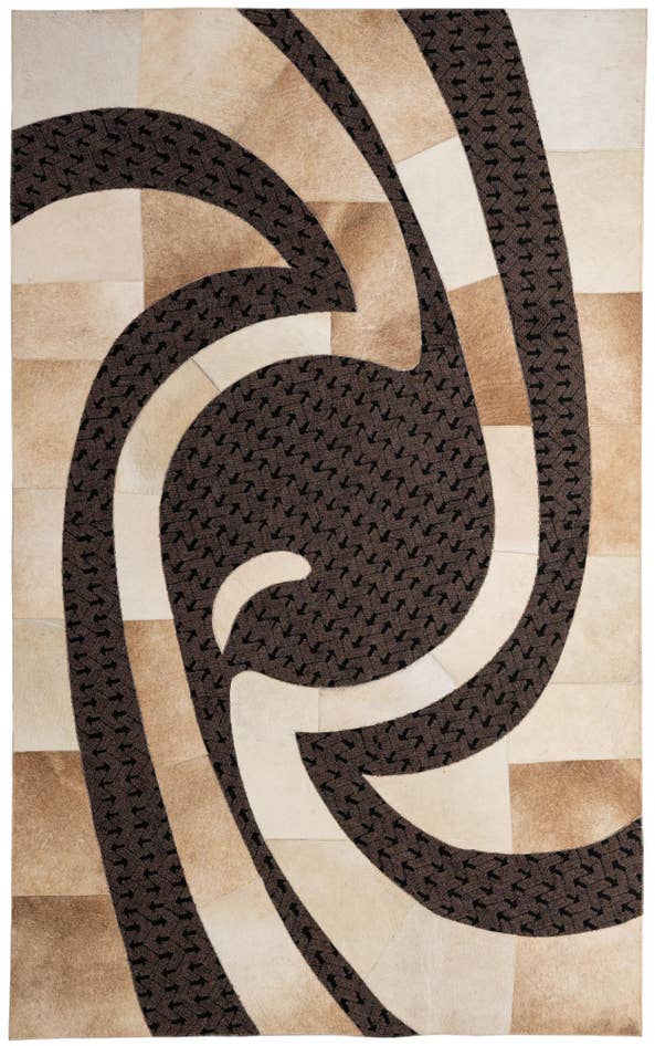 Detail image of 5' x 8' 1 Cowhide - Patchwork Rug