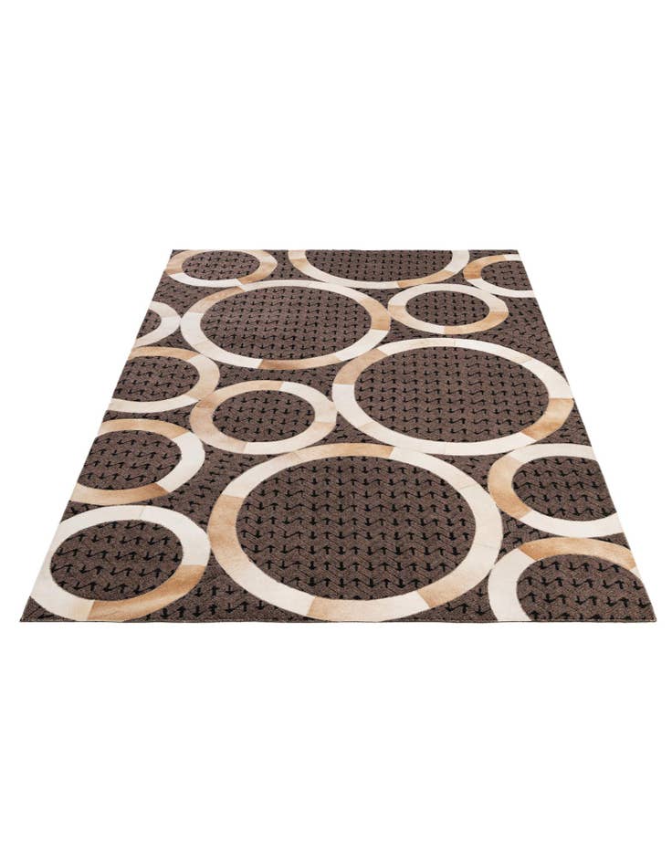 Detail image of 5' 1 x 7' 11 Cowhide - Patchwork Rug