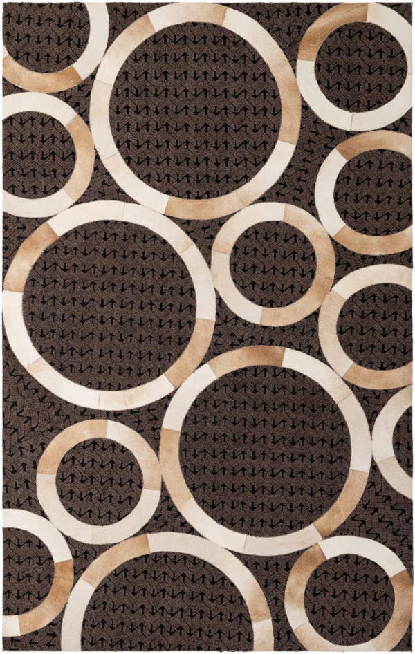 Detail image of 5' 1 x 7' 11 Cowhide - Patchwork Rug